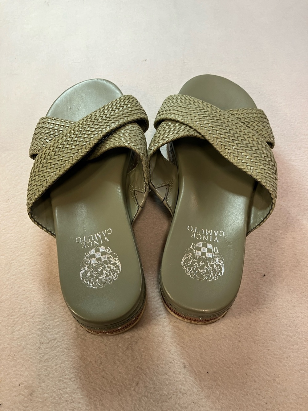 Vince Camuto Olive Braided Slide Mules